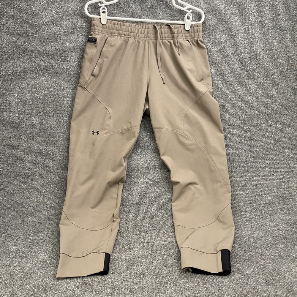 Under Armour Unstoppable Cargo Joggers Men's Sz M Khaki Athletic Pants